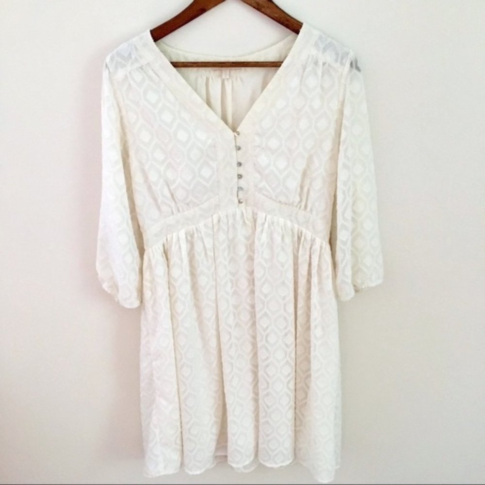 Anthropologie Skies are Blue White Lace Dress